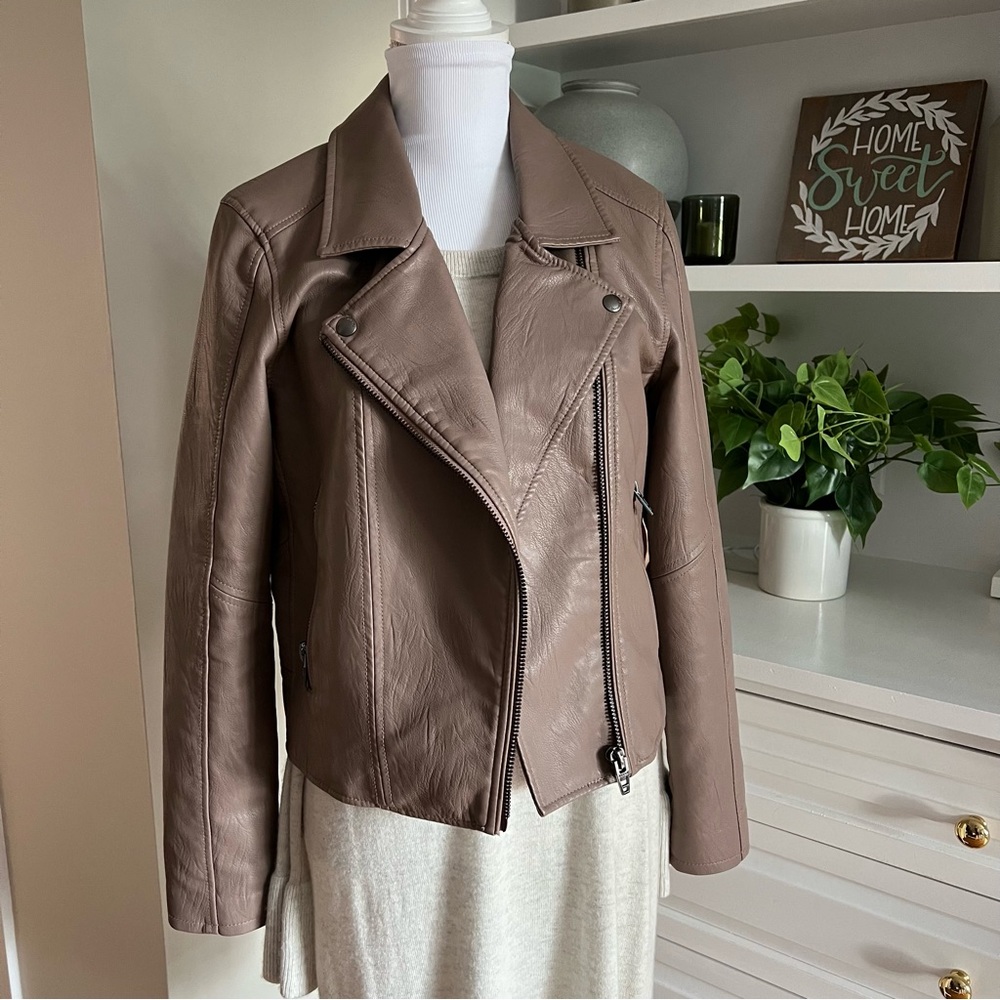 Women’s Blank NYC Faux Leather Jacket Brown Medium